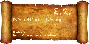 Révész Klára névjegykártya