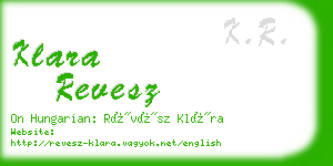 klara revesz business card